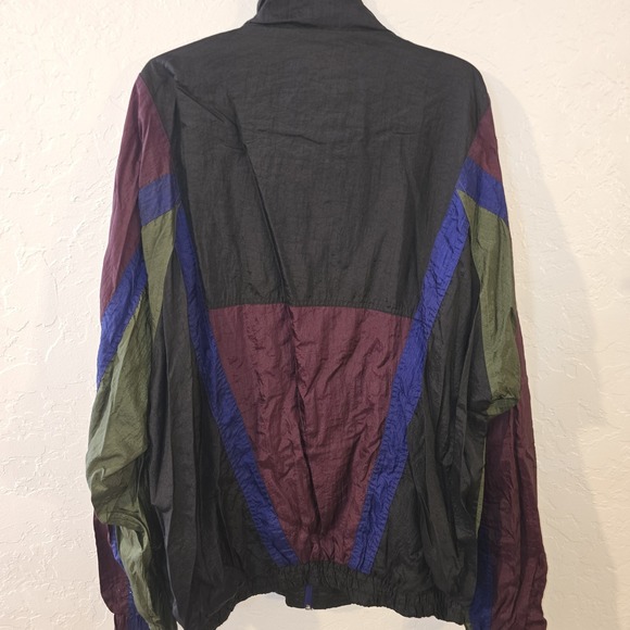 Trespass Nylon Windbreaker Jacket Mens Adult 1T Full Zip Colorblock 80's Lined - Picture 7 of 10